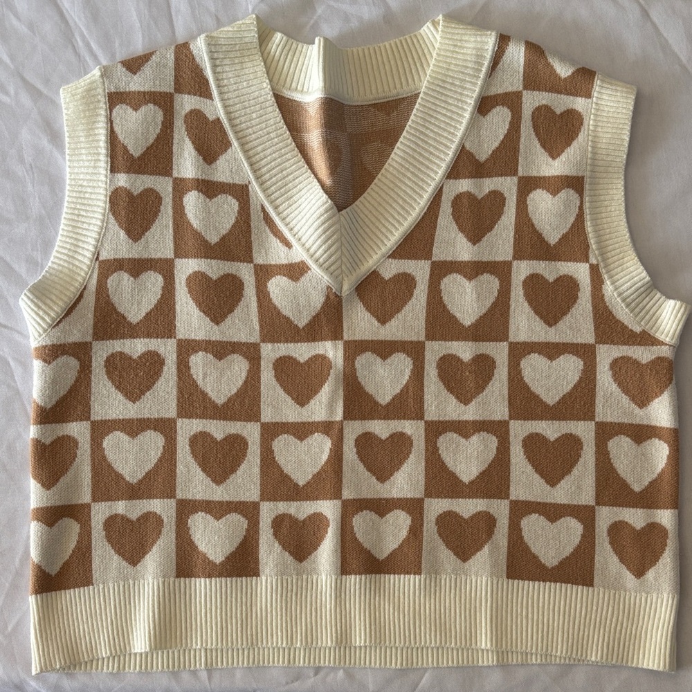 heart sweater vest